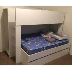 New Single over double bunk bed + optional trundle - Quadruple bunk bed!